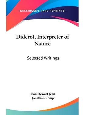 预订 Diderot, Interpreter of Nature: Selected Writings: 9781436705066