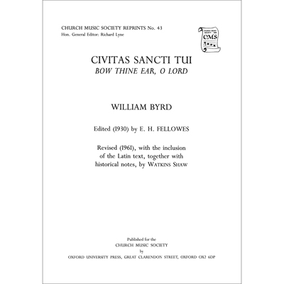 预订 Civitas sancti tui (Bow thine ear, O Lord) 耶和华垂听祢民的祷告: 9780193953055