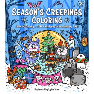 Color Season’s Coloring Holiday 9781577154600 预订 Creepings Creatures Cute Spooky Twist with
