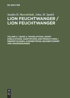 【预订】Translations, Short Publications, Adaptations and Productions 9783598113796