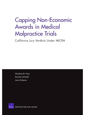 预订 Capping Non-economic Awards In Medical Malpractice Trials: California Jury Verdicts Under Micra: 9780833036650