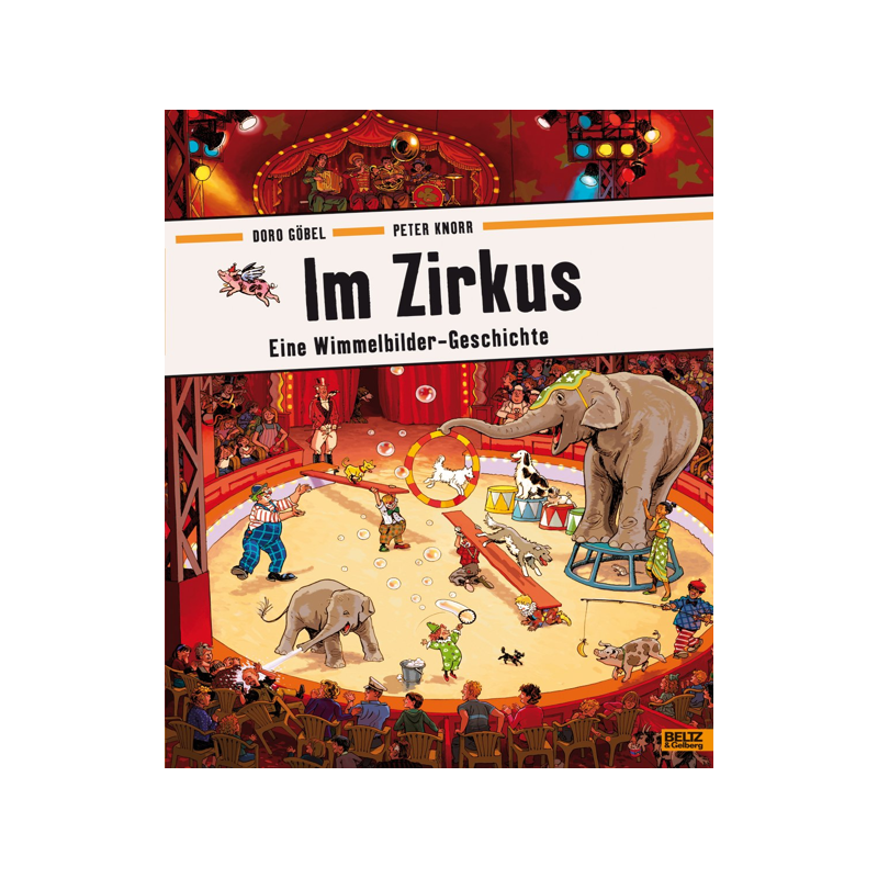 现货 德国原版 全景视觉大发现 在马戏团 精装大开本 原装进口 儿童绘本观察力 Im Zirkus Doro Göbel,Peter Knorr 好忙好忙小镇