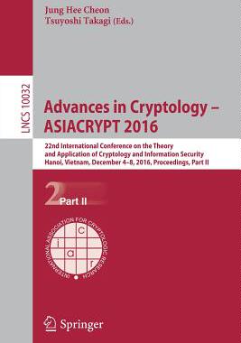【预订】Advances in Cryptology – ASIACRYPT 2016