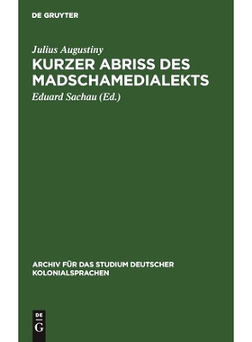 预订 Kurzer Abriß des Madschamedialekts: 9783112516157