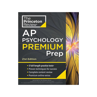 Princeton Review AP心理学高级 2024年备考指南 第21版 英文原版 出国留学 AP Psychology Premium Prep: 5 Practice Tests
