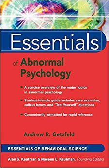 【预售】Essentials Of Abnormal Psychology