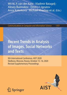 【预订】Recent Trends in Analysis of Images, Social Networks and Texts