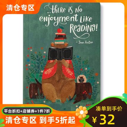 阅读之乐 软皮笔记本 Dinara Mirtalipova插画 名言 进口礼品 英文原版 There is no enjoyment like reading!  Write Now Journal