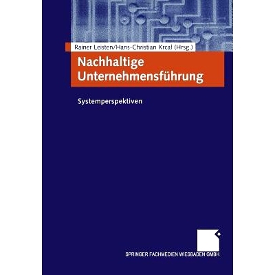 预订 Nachhaltige Unternehmensführung: Systemperspektiven 可持续企业管理体系观点: 9783409120944