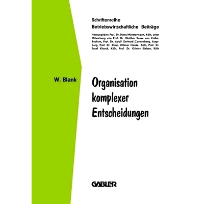 预订 Organisation komplexer Entscheidungen: 9783409313414