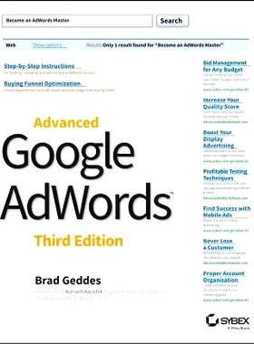 Advanced Google Adwords, 3Rd Edition 先进的谷歌关键字广告: 9781118819562