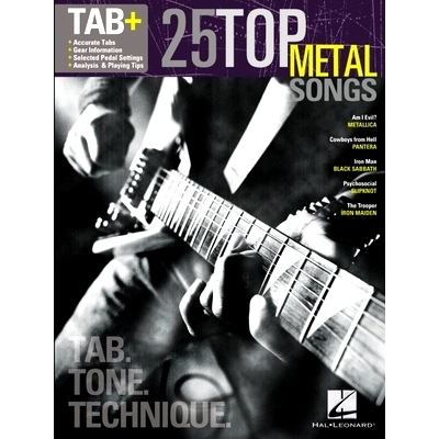 预订 25 Top Metal Songs - Tab. Tone. Technique.: Tab+ 25 首*金属歌曲 - Tab. 音调. 技巧：Tab+: 9781476813370
