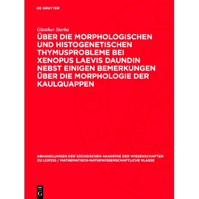 预订 Über die Morphologischen und histogenetischen Thymusprobleme bei Xenopus Laevis Daundin nebst einigen Bemerkungen