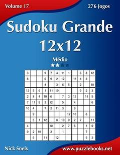 Sudoku 預訂 Medio Grande Volume 12x12 276 9781514209059 Jogos