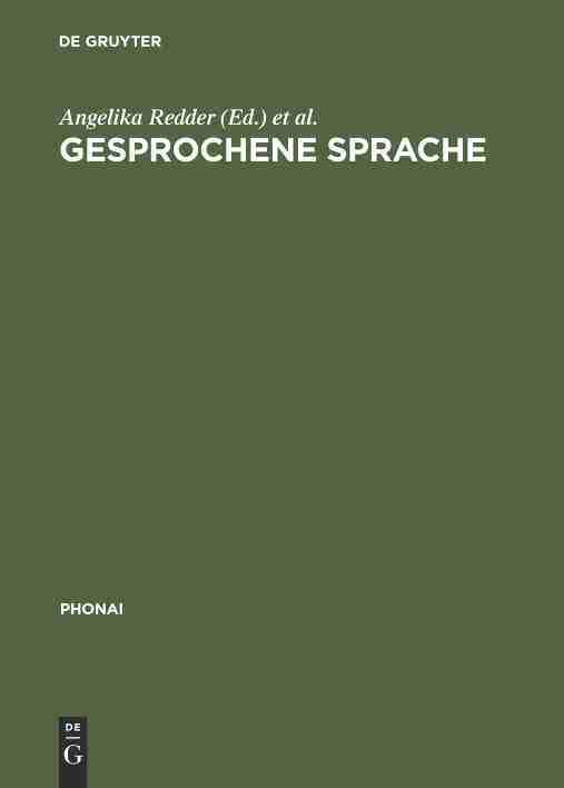 【预订】Gesprochene Sprache 9783484231412