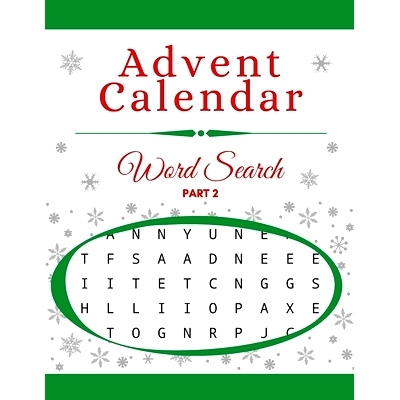 预订 Advent Calendar Word Search: Christmas Activity & Puzzle Book for Gift Holiday Countdown Part 2: 9798562217523