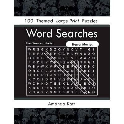 预订 Word Searches - Horror Movies: 100 Themed Large Print Puzzles: 9781946463135