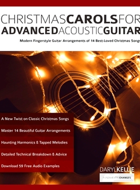 预订 Christmas Carols For Advanced Acoustic Guitar: 9781789331547
