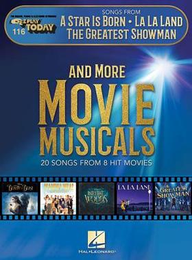 【预订】Songs from a Star Is Born, La La Land, the Greatest Showman and More Movie Musicals: E-Z Play Today Volume...