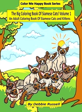 预订 The Big Coloring Book Of Siamese Cats!: 9781979263085