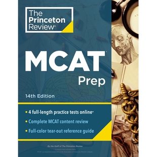 MCAT 9780593518007 Coverage Practice Princeton Review Tests 14th Prep Content 预订 Edition Complete