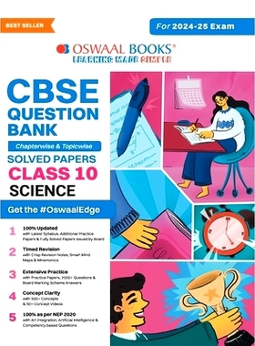 预订 Oswaal CBSE Question Bank Class 10 Science, Chapterwise and Topicwise Solved Papers For Board Exams 2025: 978935958