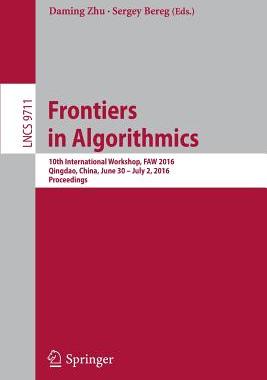 预订 Frontiers in Algorithmics
