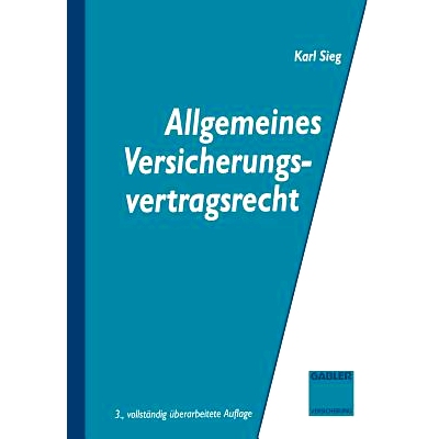 预订 Allgemeines Versicherungsvertragsrecht: 9783322829412