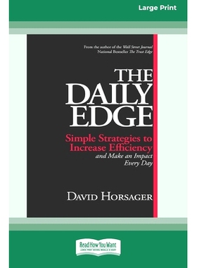 预订 The Daily Edge: Simple Strategies to Increase Efficiency and Make an Impact Every Day [16 Pt Large Print Edition]: