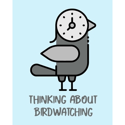 预订 Thinking About Birdwatching: Birding Notebook Ornithologists Twitcher Gift Species Diary Log Book For Bird Watching