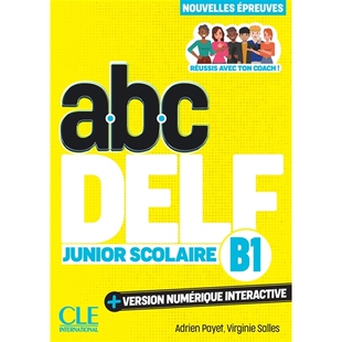 预售 ABC DELF B1 少儿法语 2025新版 junior scolaire 法语原版教辅 DELF考试听力写作阅读练习 法国出国留学备考 原装进口书