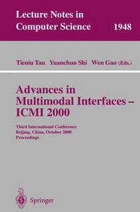 Advances Multimodal Interfaces 2000 ICMI 预订