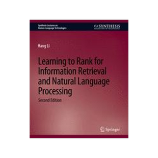 预订 Learning to Rank for Information Retrieval and Natural Language Processing, Second Edition