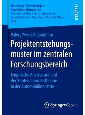 预订 Projektentstehungsmuster im zentralen Forschungsbereich: Empirische Analyse anhand der Strategieprozesstheorie in d