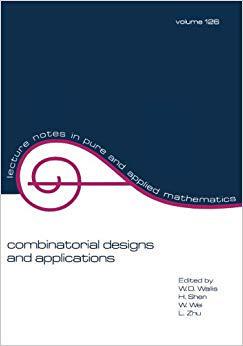 【预售】Combinatorial Designs and Applications