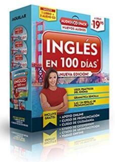 【预售】Ingles En 100 Dias - Audio Pack (Paperback Book +3 Audio CDs) / English in 100 D Ays Audio Pack