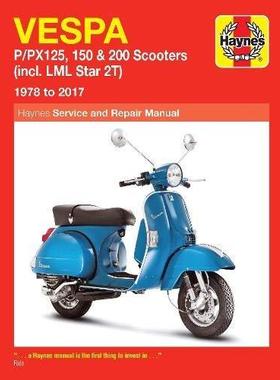 [预订]Vespa P/PX 125, 150 & 200 scooters (Inc. LML Star 2T) (78-17) UPDATED 9781785214356