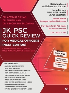 【预订】Jk Psc Quick Review for Medical Officers (Neet Edition): A must have book for NEET, DENTAL, FMGE, AIIMS, P...