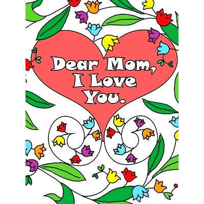 预订 Dear Mom, I Love You: A coloring book gift letter from daughters or sons for kids or mothers to color: 978171390167