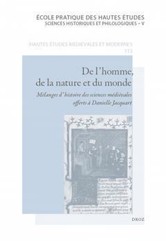 [预订]De l’homme, de la nature et du monde : mélanges d’histoire des sciences médiévales offerts à 9782600057400