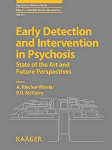 Detection Early and Intervention Psychosis 预售
