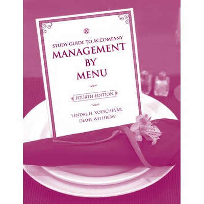 预订 Study Guide to Accompany Management By Menu, Fourth Edition 菜单管理: 9780470140536