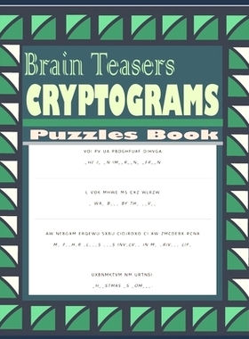 预订 Brain Teasers Cryptograms Puzzles Book: Large Print Cryptoquotes Puzzle For Seniors: 9798322716976