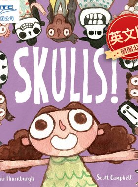 现货 英文原版 骷髅！Scott Campbell插画 趣味认知头骨 精装绘本 Skulls!