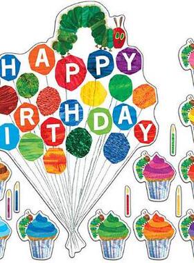 【预订】Very Hungry Caterpillar Birthday Bulletin Board Set