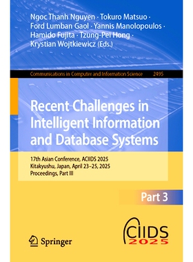 预订 Recent Challenges in Intelligent Information and Database Systems: 17th Asian Conference, ACIIDS 2025, Kitakyushu,