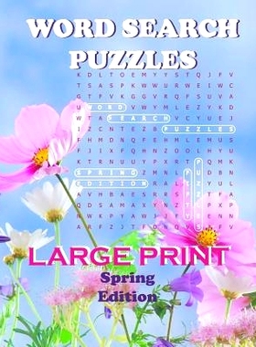 预订 Word Search Puzzles Spring Edition: Brain Games Activity Workbook / Large Print / Perfect for adults or kids: 97810