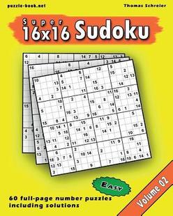 Vol. 9781975858254 Super Full Page Easy 16x16 Sudoku Number 预订