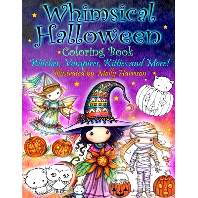 预订 Whimsical Halloween Coloring Book: Witches, Vampires Kitties and More!: 9781534984356