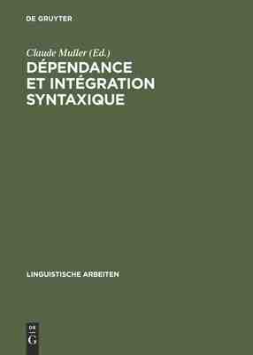 【预订】Dépendance et intégration syntaxique 9783484303515